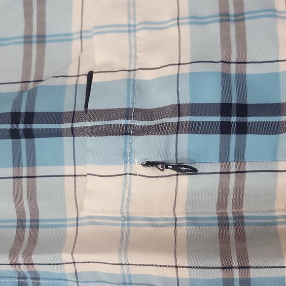 THE NORTH FACE White Blue Loghill Plaid Short Sleeve Shirt - Picture 3 of 14